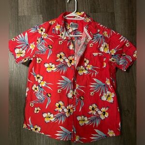 Men’s Cornerstore bodega red Hawaiian print men’s shirt